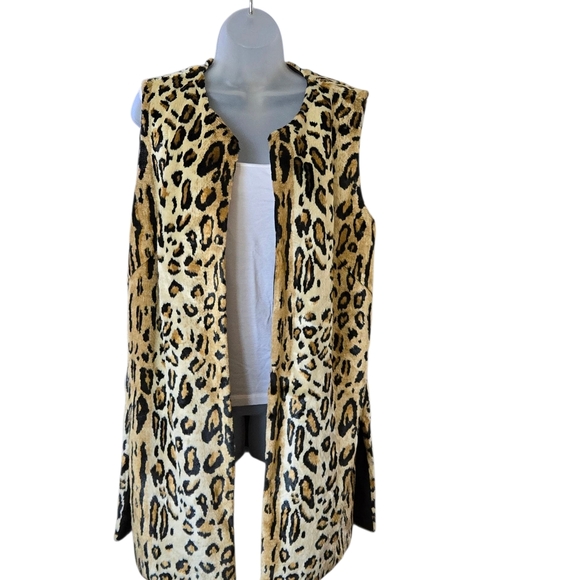 Chico's Leopard Print Vest - Picture 2 of 9